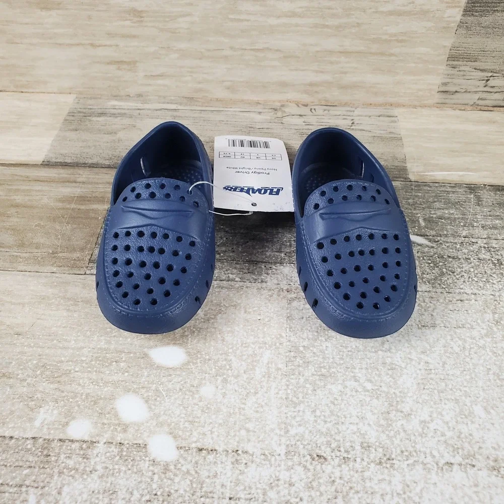 Floafers Prodigy Driver Toddler Kids Shoe Sz 4 M Navy Peony Bright White Slip On